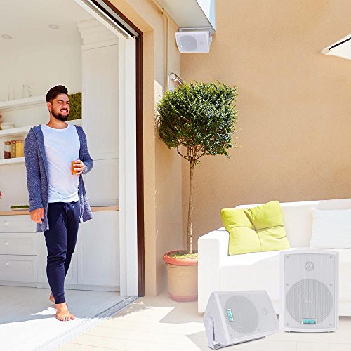 5 Dual+Waterproof+Outdoor+Speaker+System