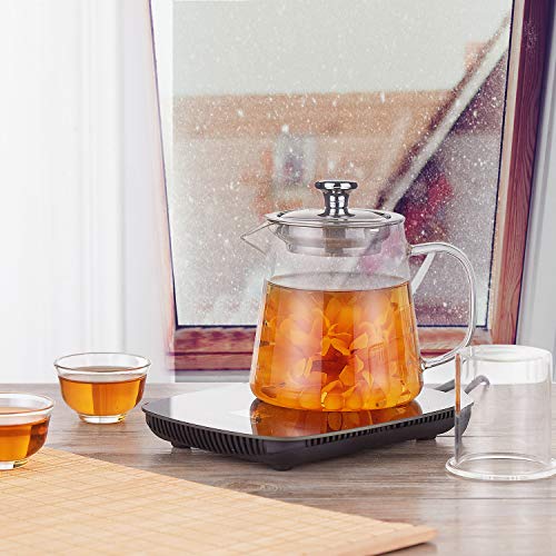 Glass Teapot 350 ml Teapot for One Person with Clear Glass Infuser