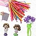 TECH-P®100 Pack 260Q Deluxe Magic Vapor Balloons With 192 PCS Animal Eye Stickers,Twisty Latex Balloons Long Twisting Ballons for Birthday Wedding Festival Party