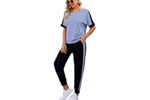 VIMPUNEC Women 2 Piece Outfits Summer Casual Lounge Sets Soft Sweatsuits Trendy Matching Sets