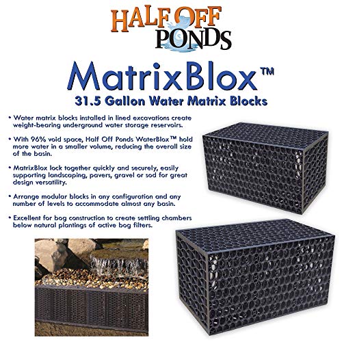 Half off ponds water matrixblox 31 5 gallon holding capacity for pond