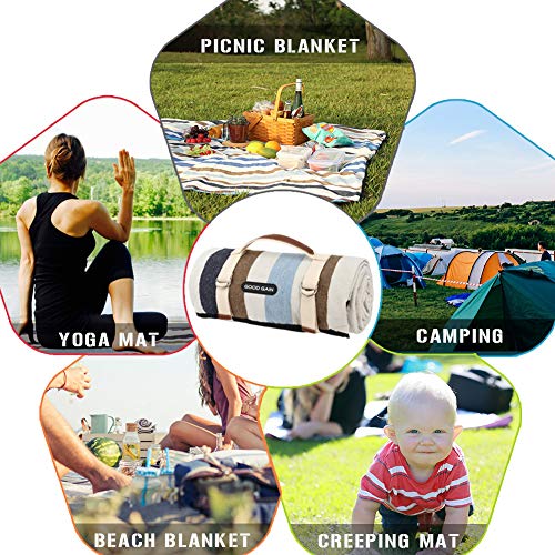 GOOD GAIN Picnic Blanket Waterproof & Sand Proof,Beach Blanket Portable