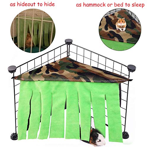 Oncpcare Hamster Bed House Hammock, Forest Pattern Hanging Pet Bed Toy, Small Animal Bedding Cage Accessories Nest for Guinea Pigs Rats Sugar Glider - Thumbnail 5