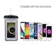 HAOGEGE Waterproof Case, Mobile Waterproof Bag, Fluorescence Cellphone Dry Bag Pouch for iPhone 7 6s 6 Plus, SE 5s 5c 5, Galaxy s8 s7 s6 Edge, LG G6 G5,Sony Nokia up to 6.0” Diagonal (Black)