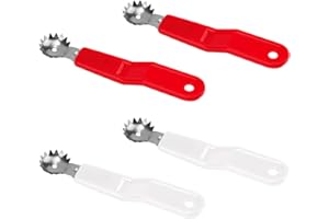 4pcs Stainless Steel Strawberry Hullers, Tomato Corer Tool Fruit & Vegetable Stem Remover with Sharp Teeth Kitchen Tool for S