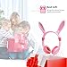 barsone Volume Limiting Kids Headphones Girls,85dB Over Ear Wired Headset with Music SharePort,Food Grade Silicone,Cute Detachable Bunny Ears Headphones for School Children Toddlers Pink