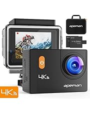 APEMAN Action Kamera WIFI sports cam 4K camera 20MP Ultra Full HD Unterwasserkamera Helmkamera wasserdicht mit 2 verbesserten Batterien Transporttasche und kostenlose Accessoires