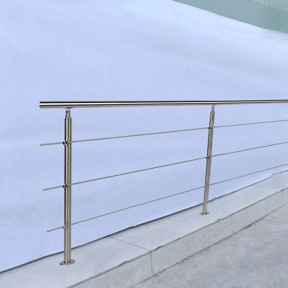 Corrimano 0 Barre trasversali EBTOOLS Corrimano in Acciaio Inox