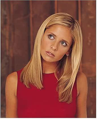 Buffy the Vampire Slayer 8x10 Photo Sarah Michelle Gellar Red Sleeveless Top kn