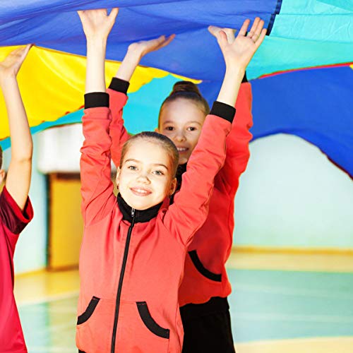 image for GOPLUS Kids Parachute, Folded & Colorful Parachute Tent Toys, Multifun