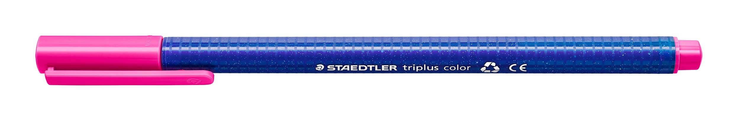 Staedtler 323 Triplus Colour Fibre-Tip Pens, 1.0 mm, Magenta, Pack of 10