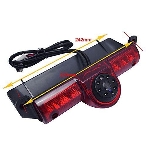 Misayaee Car Third Roof top Mount Brake lamp Camera Brake Light Rear View Backup Camera +7.0 inch TFT Monitor Display Kit for Transporter Express/GMC Savana 2003-2018/Explorer Vans/Chevy Express Kit