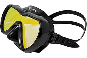 PRO SHOT Tidal Mask-Advanced Anti Fog Diving Mask for Scuba Diving, Snorkeling, Free Diving&Swimming. Wide-Angle Tempered Glass Single Lens.
