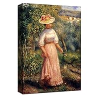 Canvas Wall Art Young Woman by Pierre Auguste Renoir Canvas Prints Home Artwork Decoration for Living Room,Bedroom - 12x18 inches