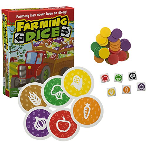 Outset Media Farming Dice - A Game Of Chance, Probability, Math, And Strategy - A Fun Family Dice Rolling Game (Ages 7+)