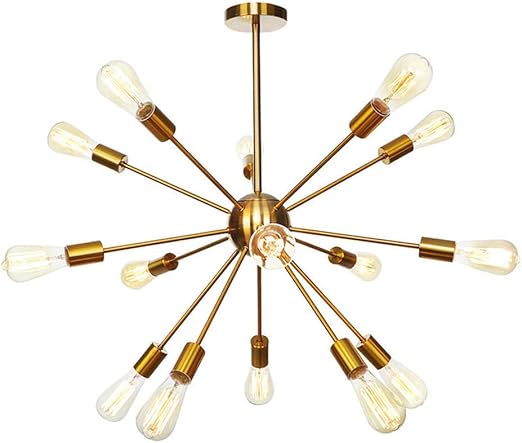 YXZQ Mid Century Sputnik Branch Chandelier, 12 Luces Starburst Lámpara