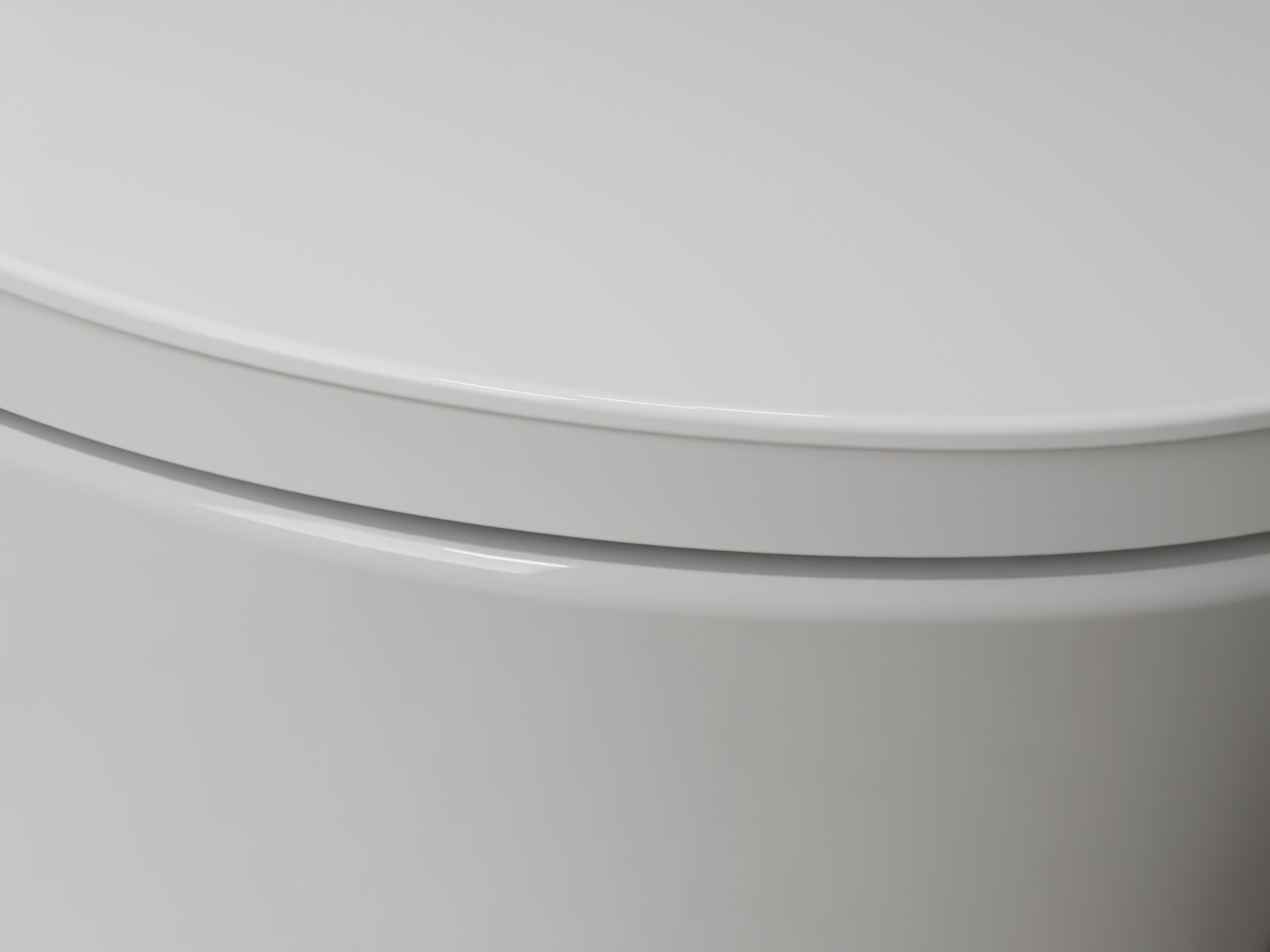 KOHLER K-26801-0 Impro ReadyLatch Quiet Close Elongated Toilet Seat, White Toilet Seat, Grip-Tight Bumpers, New Home Essentials, Slam Prevention