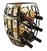 TheopWine Barrel Shaped 6 Bottle Wine Rack