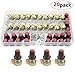 WGCD 20 PCS B10K 10K Ohm Knurled Shaft Linear Rotary Taper Potentiometer with Cap Kit (B10K)