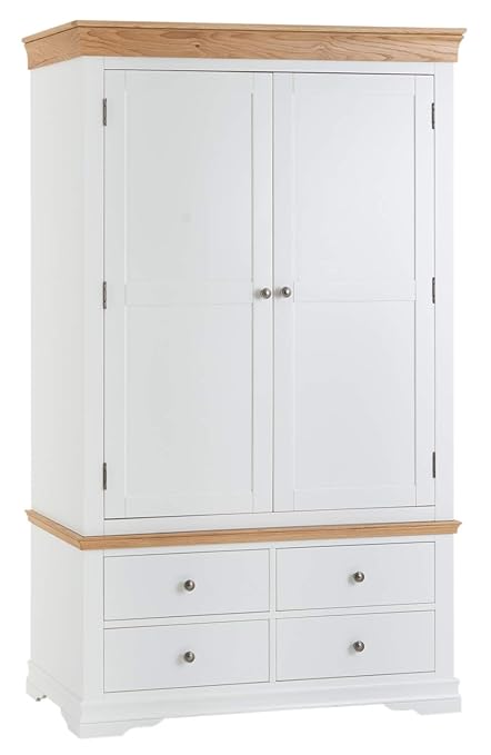 The Furniture Outlet Dover White Painted Gents Wardrobe Amazon Co