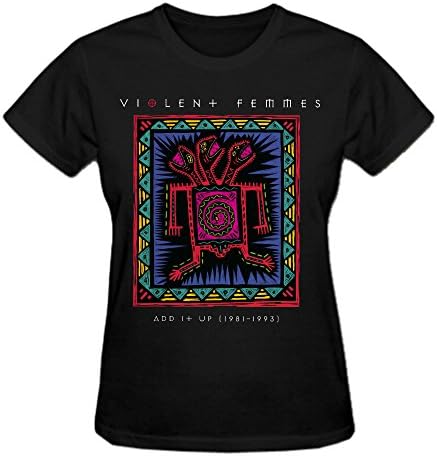 Violent Femmes Add It Up 1981 1993 100% Cotton Women's Tee Shirt Round Neck Black