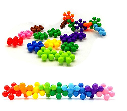 SHAWE Kids Toy, More than 90 Pieces Mighty Molecules Big Size,Interlocking Solid PE Plastic Building Sets,Educational Games,Sensory Fidget Toys,Safe Material for Kids,Package with Reusable Bag - Thumbnail 5