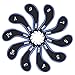 10L0L Golf Head Covers, Neoprene Zippered Golf Club Head Iron Covers - Set of 10 (Black and Dark Blue)