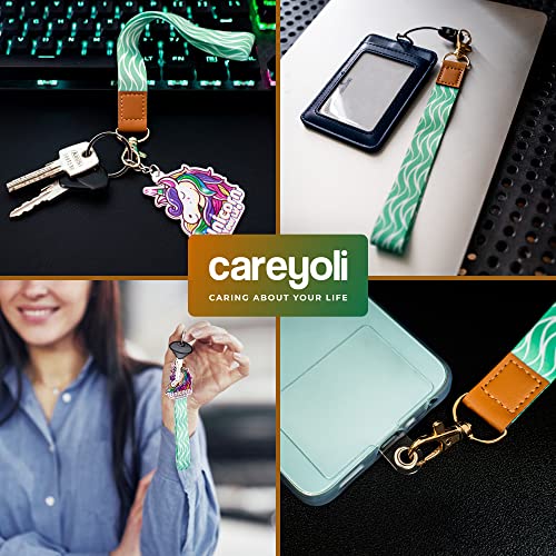 CAREYOLI Keychain Accessories – Unique Unicorn Keychain, Lanyard, Phone Tether, Detachable String – Motivational Cute Keychain Set for Smartphone, Backpack, Handbag – Stylish and Colorful Design
