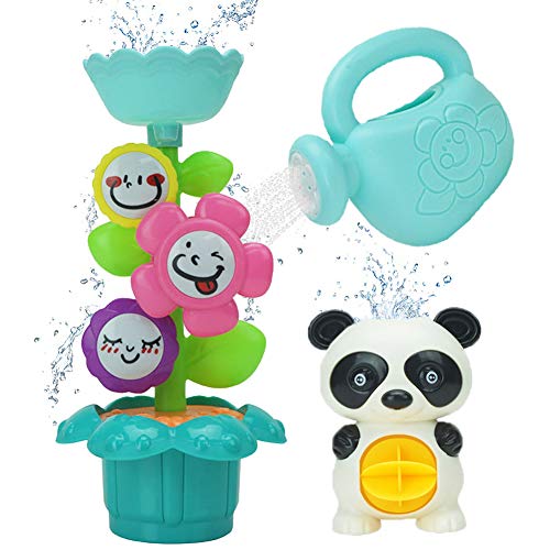 Pveath Bath Toy for Toddlers Babies Music Waterfall Sprinker , Environmentally and Non-Toxic Beach Bath Fountain Toy . (Panda)