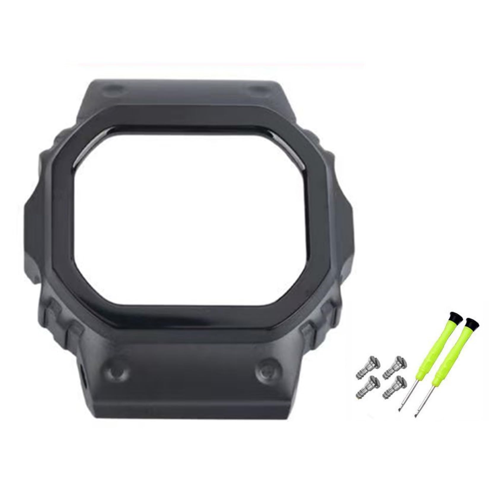 JUSUTEK Titanium Alloy - New Ultralight Watch Band + Case Set Compatible for G-SHOCK G Shock Compatible DW-5600/5000/5025/5030/5035/GW-B5600/GWX-5600/GB5600B Titanium Alloy Metal Custom Lightweight