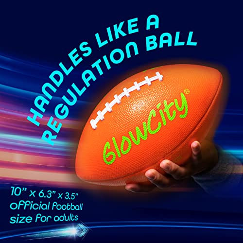 GlowCity Glow in The Dark Football Light Up, Official Size Footballs