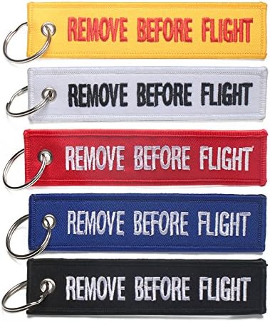 5x Handmade Remove Before Flight KeyChain for Motorcycle Scooters Cars Pilot Crew Tag Lock
