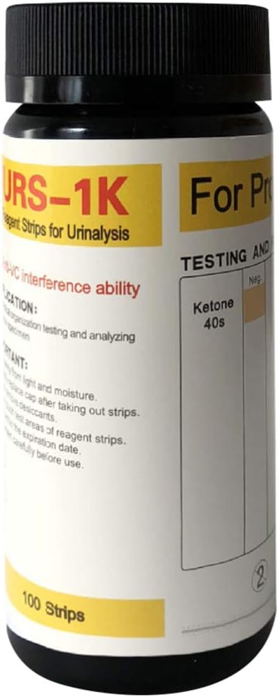 50 Folhas de Tiras de Teste de Urina Descartáveis para o corpo, testador urinário, cetose para adultos e crianças