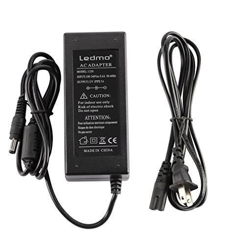 LEDMO Power Supply, Transformers,LED Adapter, 12V, 5A Max, 60 Watt Max, for LED Strip Light
