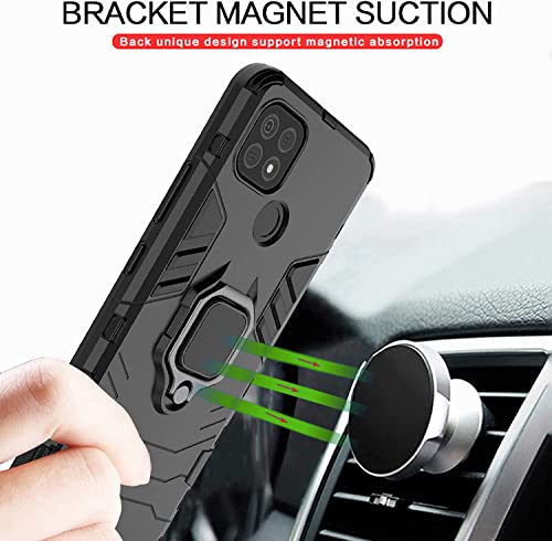 MUMOYAN Case for Xiaomi Poco F3/F3 Pro, Hybrid 2 in 1 TPU + PC 360° Rotating Stand, Military Grade Anti-fall, [Works with Magnetic Car Mount] Protective Case, Blue
