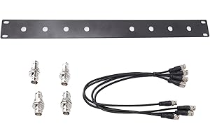 BTSEURY Front Mount Antenna Rack Kit Suitable for SLX SLX2 LX4 PGX2 Wireless System 1U Panel 50cm BNC Cable Antenna Rack Moun