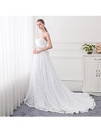 Beautyprom - Vestido de novia de encaje para mujer