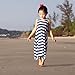 PanDaDa Girls Summer One Piece Beach Long Dress Striped Sundress Skirts 3-8Y Blue