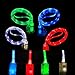 Keklle 4 pcs Glow in the Dark Light up LED Lightning Charging Cable for iphone 7 7 plus 5 5s 6 6 Plus iphone LED cable iphone 7 led charging cable led iphone cable iphone 6 led cable