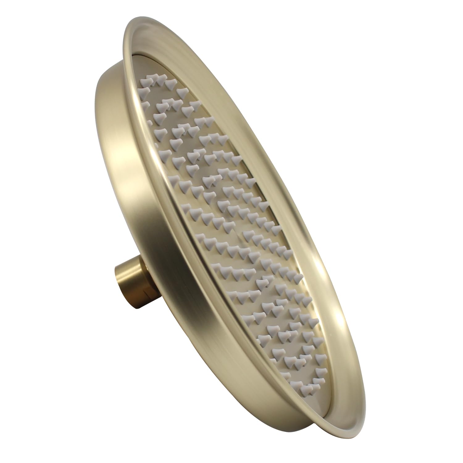 Rainfall Shower Head Solid Metal 304 Stainless Steel Perfect for Replacement, Traditional Large Fixed 9inch Shower Head, Brushed Gold-GETSHOWERSET