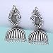 Jaipur Mart Oxidised Plated Jhumka Indian Unique Ethenic Bollywood Earrings Jewellery, Silver