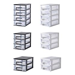 STOBOK Plastic Storage Bins Storage Drawer, 4