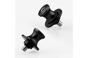 Sporacingrts 2pcs M8X1.5 Motorcycle Swing Arm Spools Sliders CNC Swing Arm Stand Screw Compatible with Suzuki GSXR 600 750 1000 Kawasaki Z800 Z900 Z1000 B- Rey TL1000 DL650 SV650/1000 (Black)