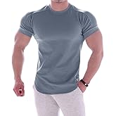 Magiftbox Mens Muscle Cotton Lightweight Workout Short Sleeve T-Shirts Gym Sweat Tee T24