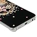 S6 Edge Case (Not for S6,S6 Edge Plus),Galaxy S6 Edge Case - Mavis's Diary 3D Handmade Bling Crystal Lovely Butterfly Fashion Champagne Rose Pattern with Shiny Sparkle Diamonds Hard PC Cover