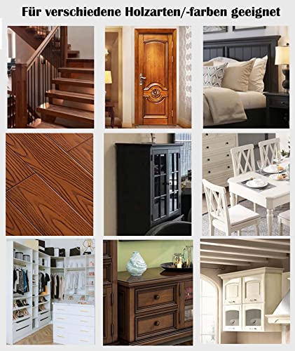 Holz Reparaturset, 21 Stück laminatboden Reparaturset holzspachtelmasse reparaturstift und Wachsstifte mit Spitzer für kratzer entfernen,Parkett, Holztür,Tische