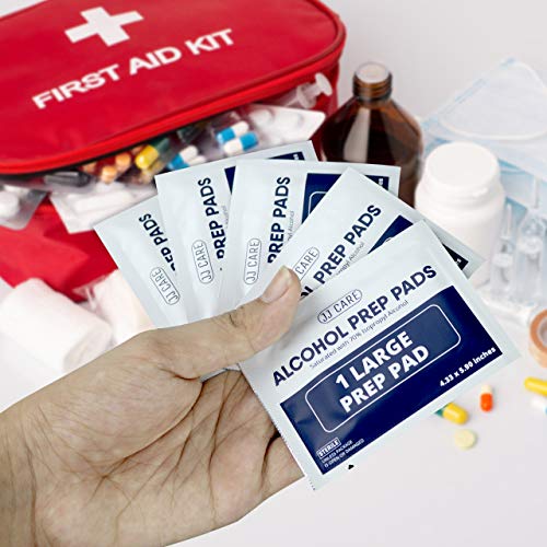 JJ CARE Alcohol Prep Pads 120Pack, Large Individually Wrapped 70