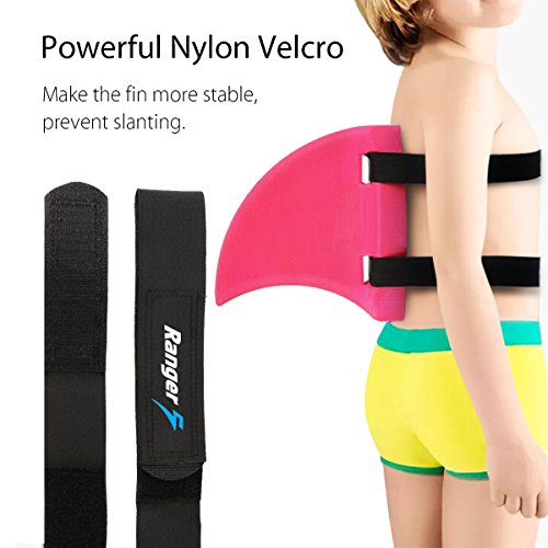 Ranger5 Shark Fin for Swimming, Swim Float Aid Toy, Pool Floats Swimming Training Fin and Cool Shark Fin Costume for Kids | with 2 Long and Elastic Straps - Pink