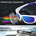 TOREGE Polarized Sports Sunglasses for Cycling Running Fishing Golf TR90 Unbreakable Frame TR011 (White&Blue)