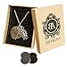 BA Designs Oil Diffuser Locket Necklace with 4 Leather Discs 30 Chain with Diamond Leaf - Antique Bronze